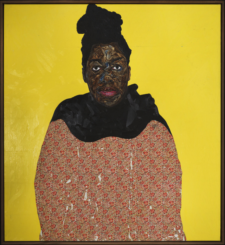 Amoako Boafo, Enyonam’s Black Shawl, 2020. Courtesy des Künstlers und der Galerie Mariane Ibrahim