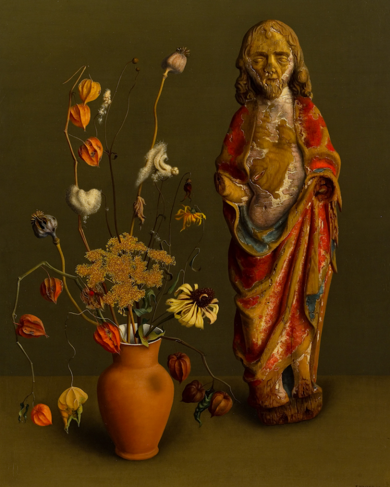 RUDOLF WACKER, Herbststrauß mit Christusskulptur, 1938 © Leopold Museum, Wien